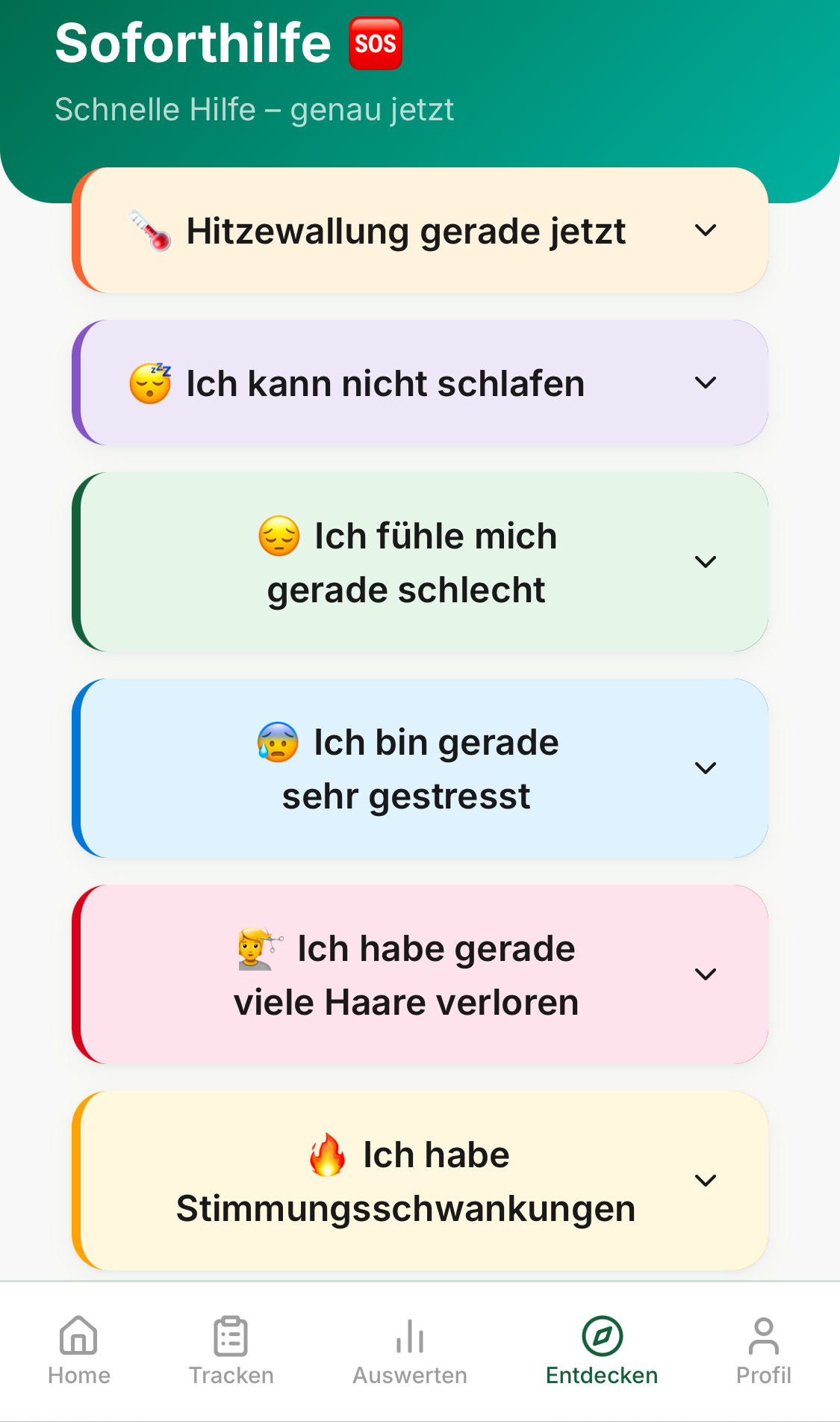 Clara Soforthilfe: Hilfe bei Hitzewallung, Schlafproblemen, Stress und Stimmungstief